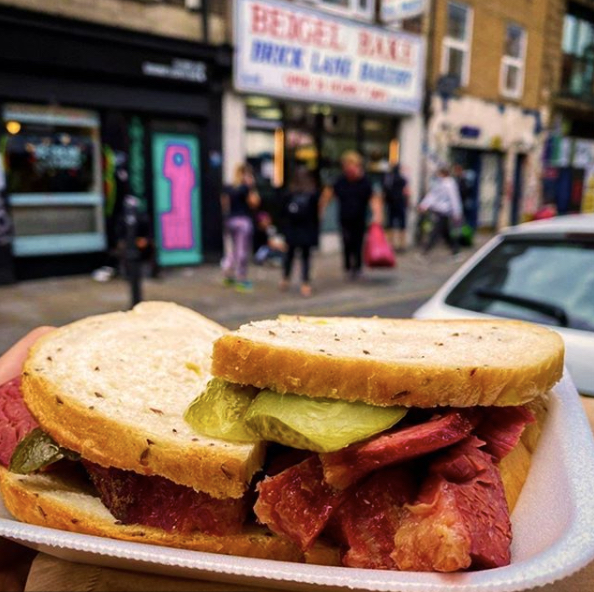 Salt beef sandwich on rye